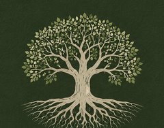 Root Bound Landscaping and Lawn Care tree-and-roots mark